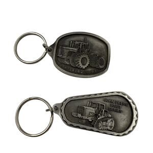 John Deere Waterloo Iowa Tractor Pewter Keychains 9000T & 9520 Series SpecCast